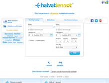 Tablet Screenshot of halvatlennot.fi